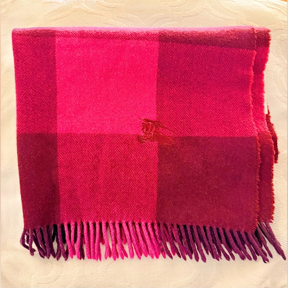 Burberry Pink Plaid Scarf/Shoulder Wrap